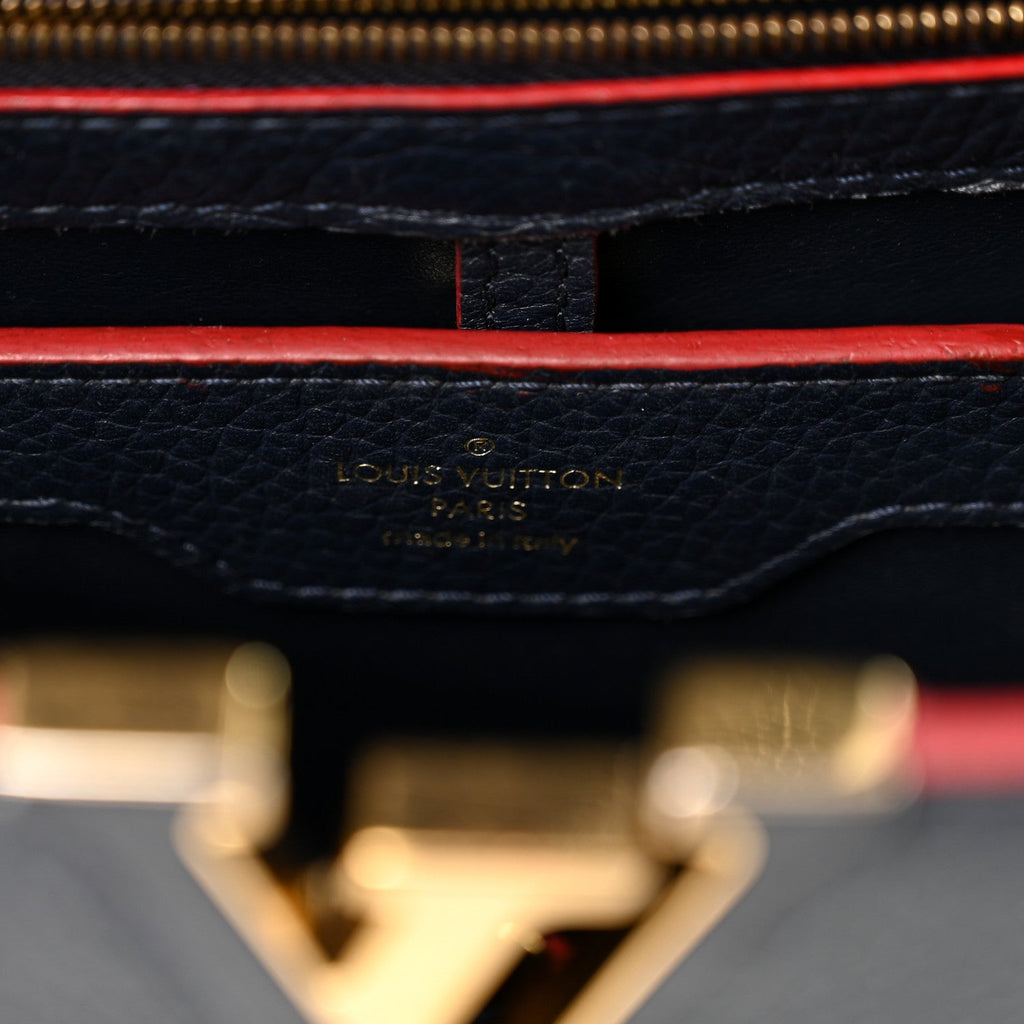 Taurillon Capucines PM Marine Rouge