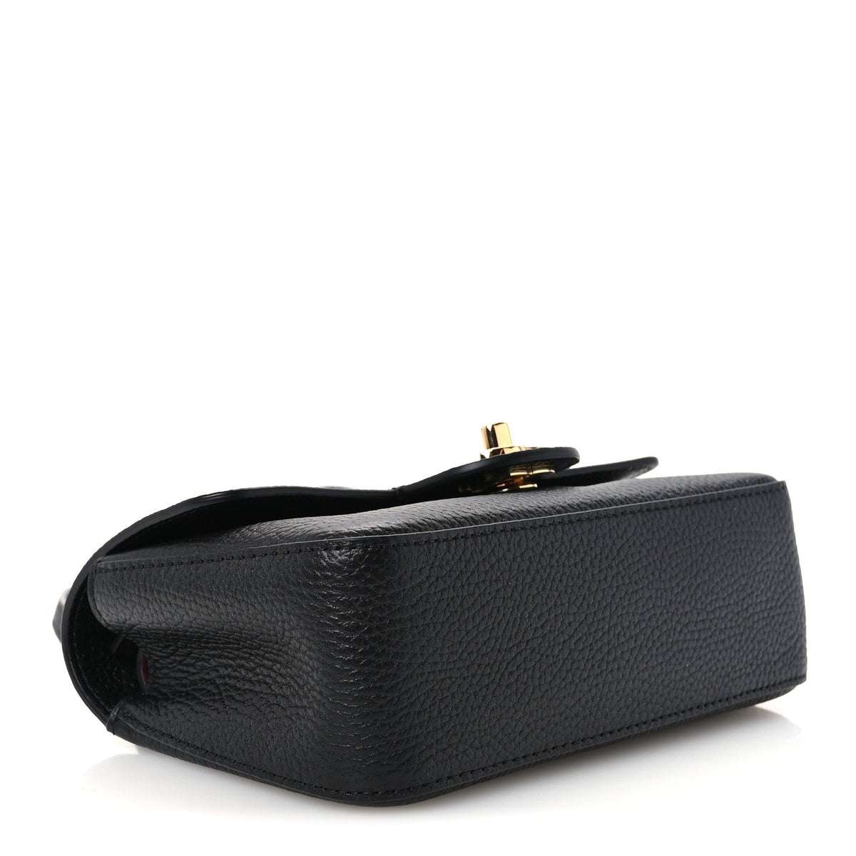Grained Calfskin Mini Souplissimo Maxi Flap Black