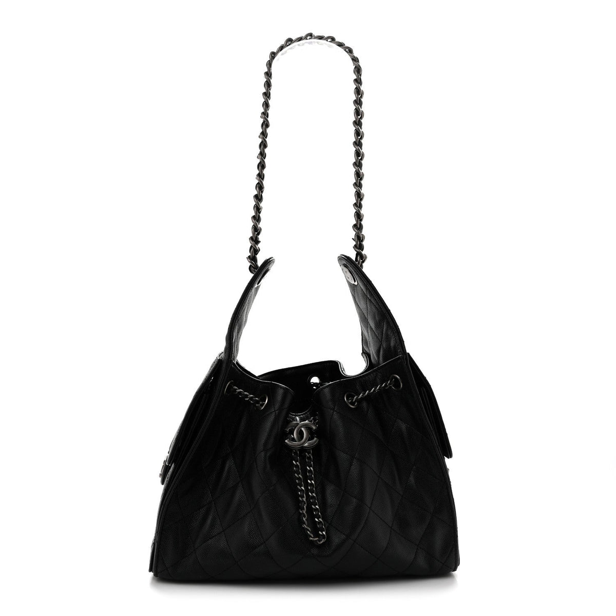 Caviar Quilted Small Chanel 25 Handbag Black