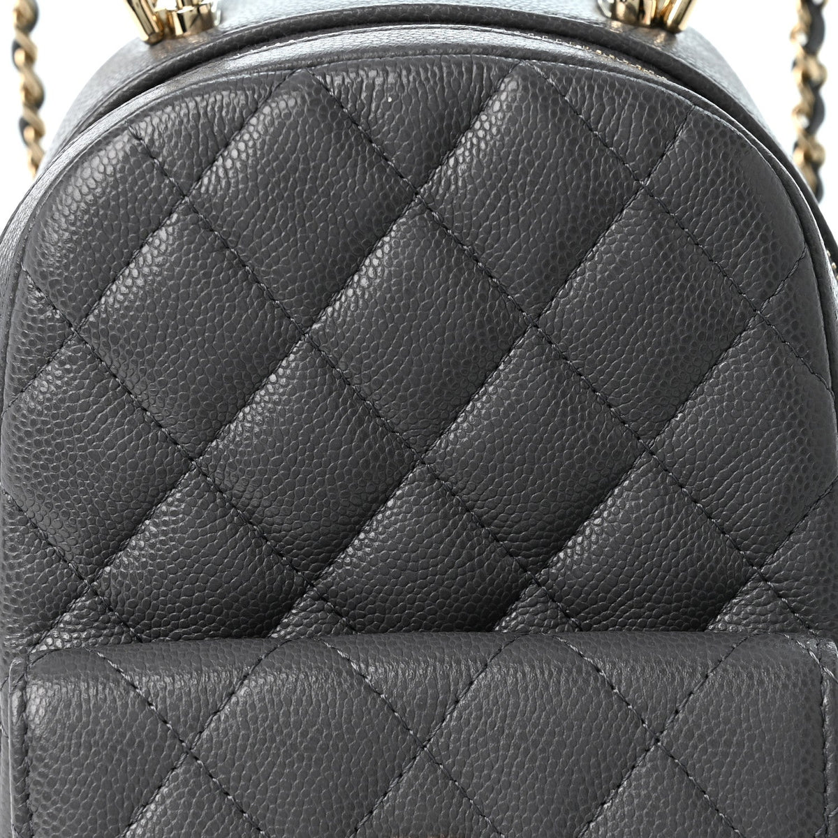 Caviar Quilted CC Mini Classic Backpack Grey
