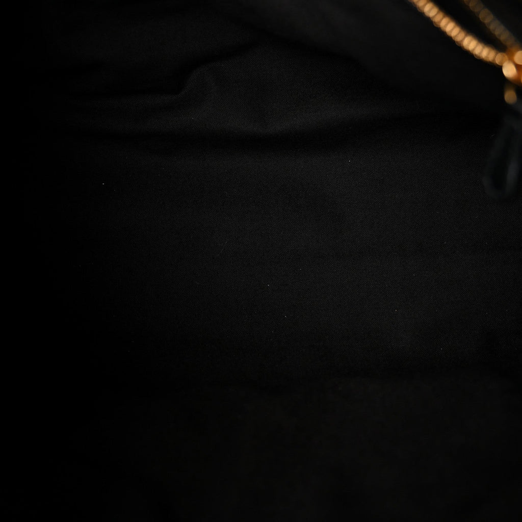 Calfskin Crocodile Embossed Gold Hardware Le City Black