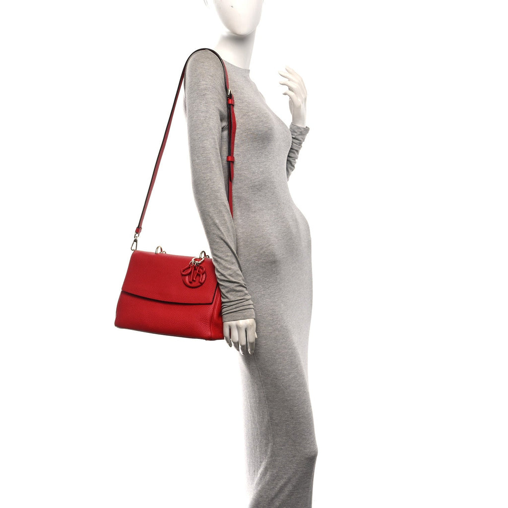 Bullcalf Medium Be Dior Flap Red Pink
