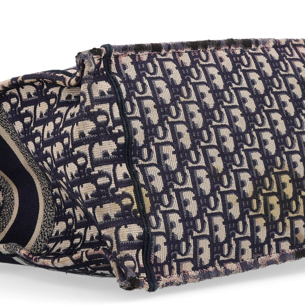 Oblique Large Book Tote Blue Multicolor