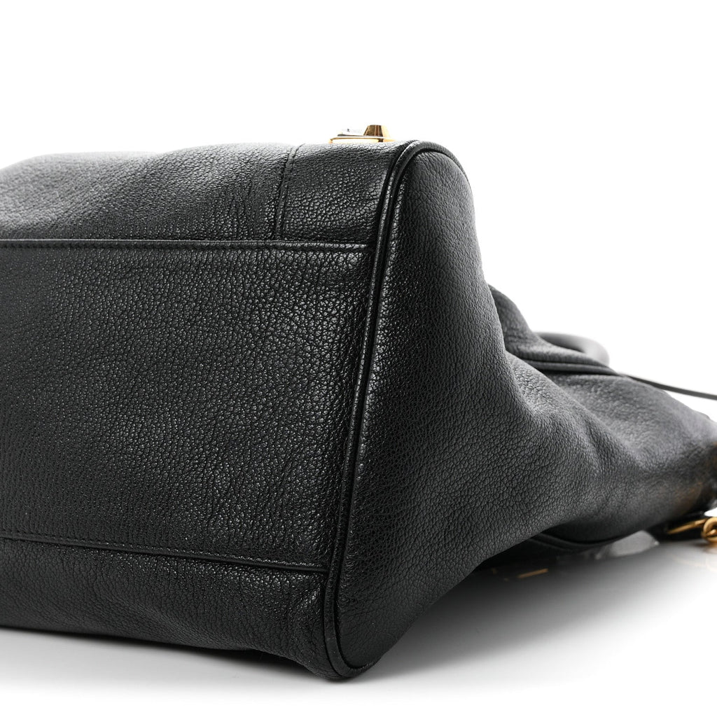 Chevre Gold Metallic Edge Hardware Velo Black