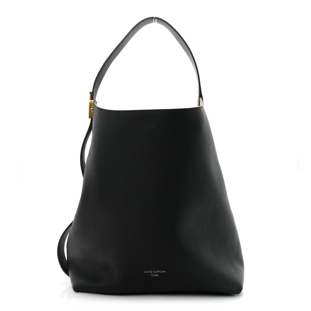 Grained Calfskin Low Key Hobo MM Black