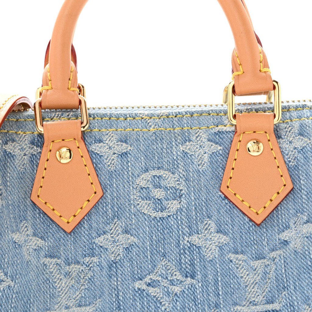 Monogram Denim Nano Speedy Sky Blue