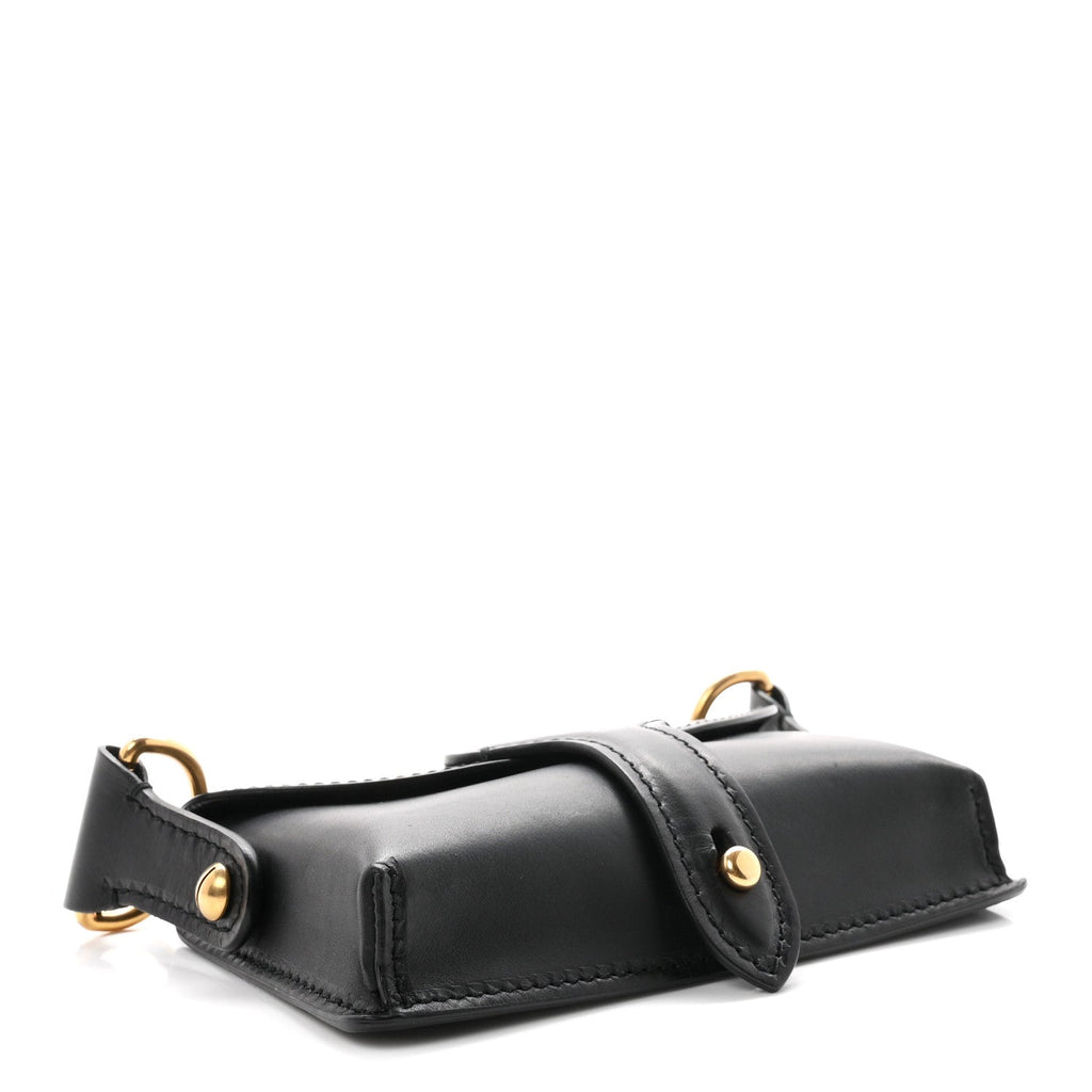 Grained Calfskin D-Bee Shoulder Bag Black