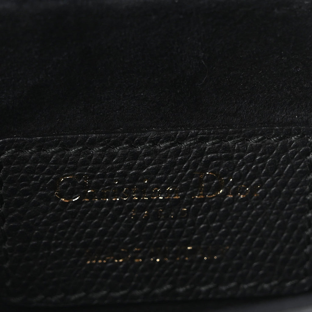 Grained Calfskin Mini Saddle Bag Black