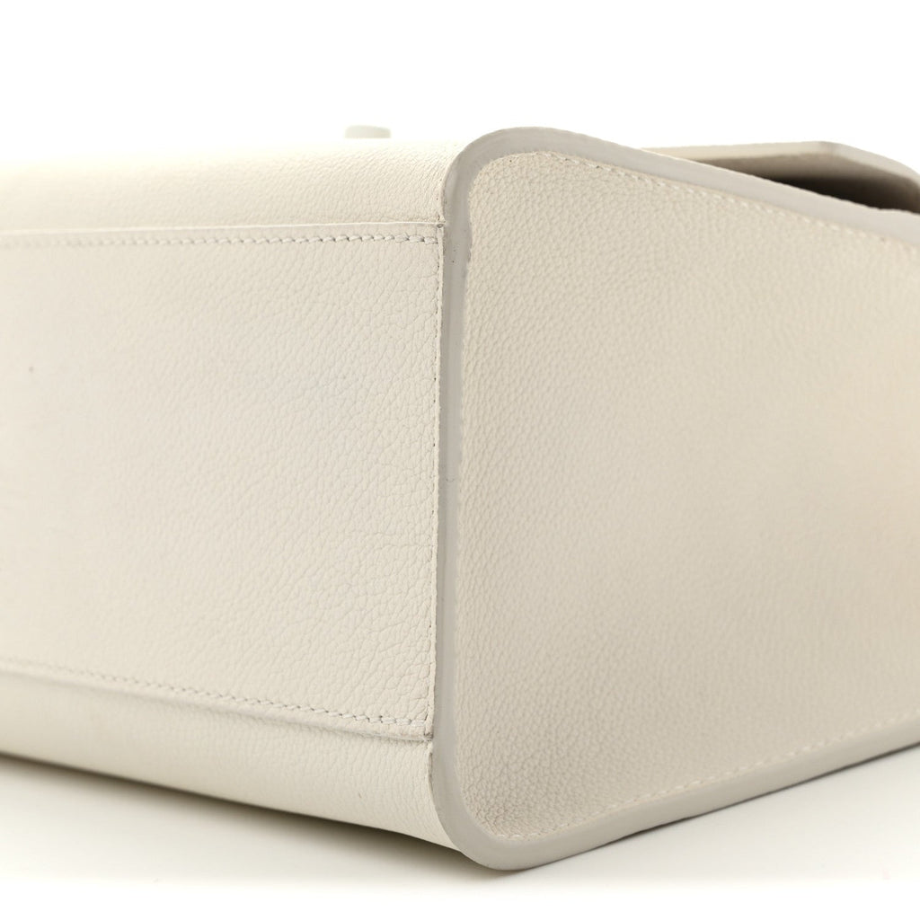 Soft Calfskin Lockme Tote PM White