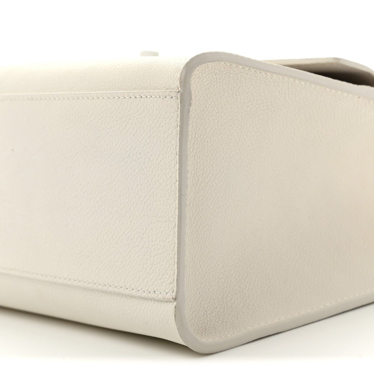 Soft Calfskin Lockme Tote PM White