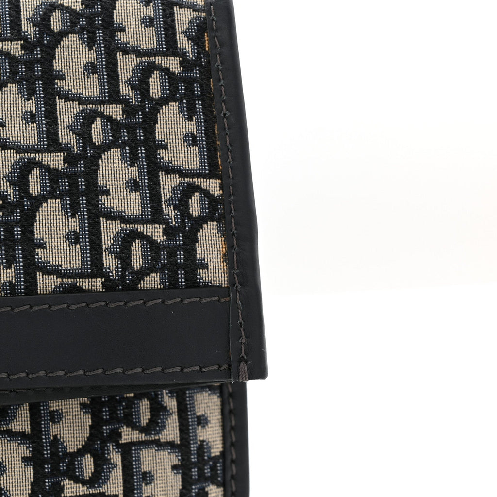 Oblique Fold Over Clutch Blue
