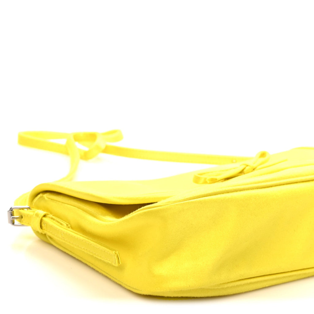 Satin Small Leopolda Shoulder Bag Yellow