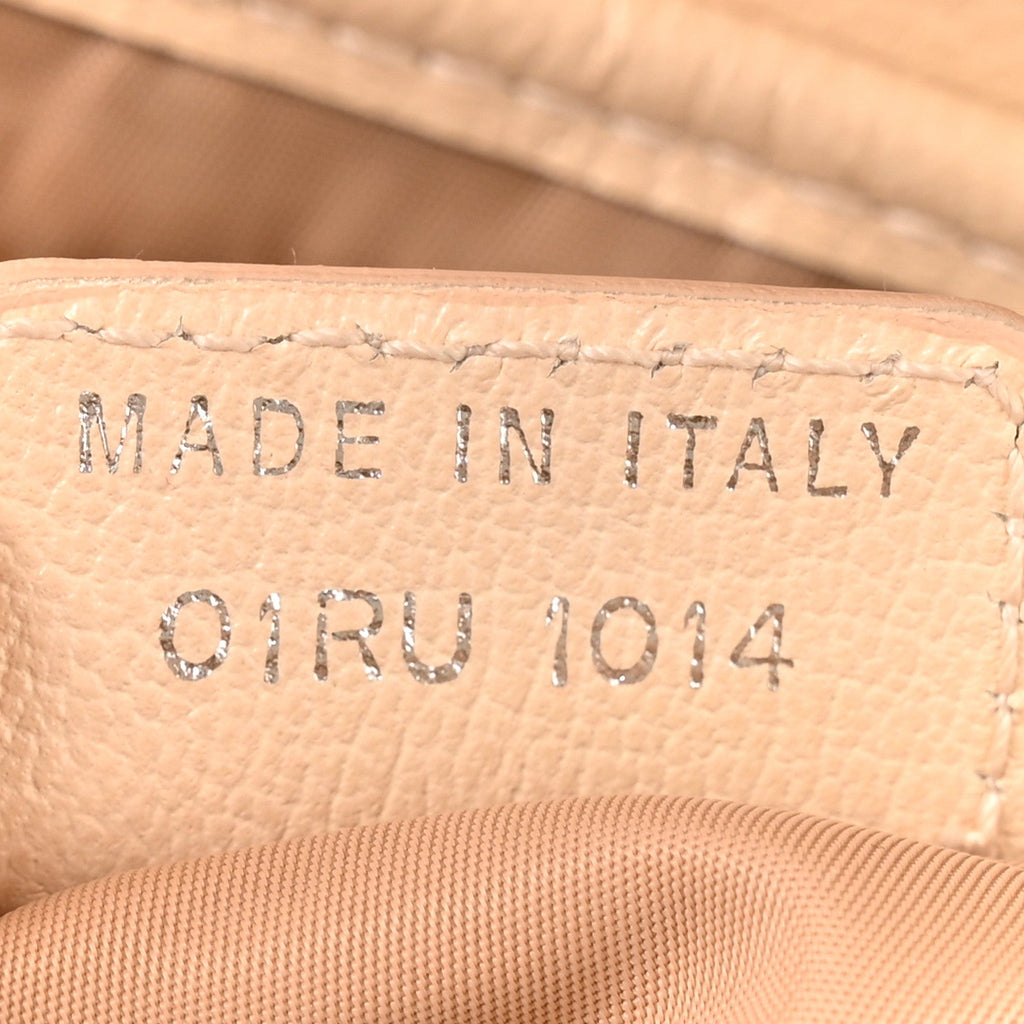 Grained Calfskin Saddle Bag Beige