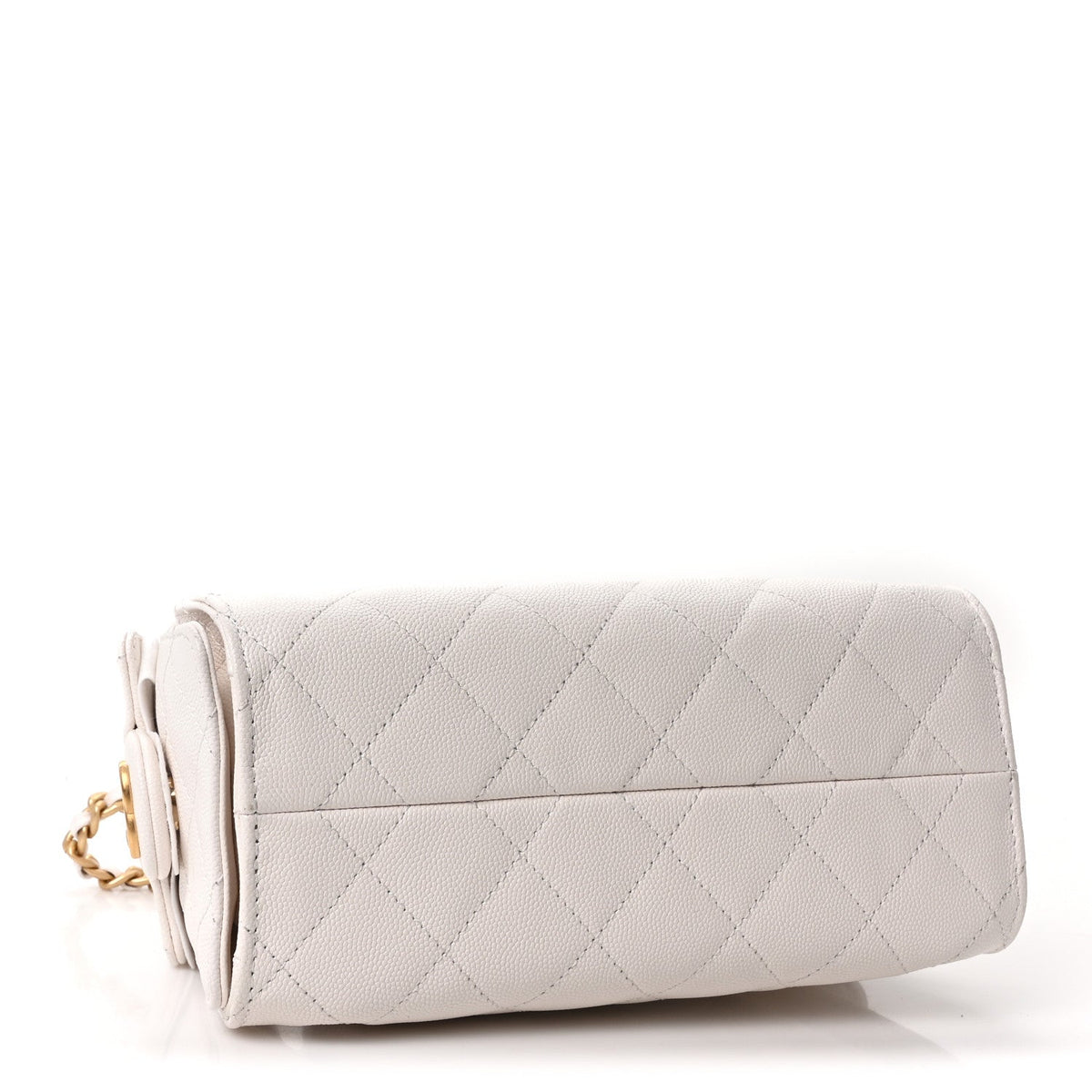 Caviar Quilted Mini Chanel 25 Handbag White
