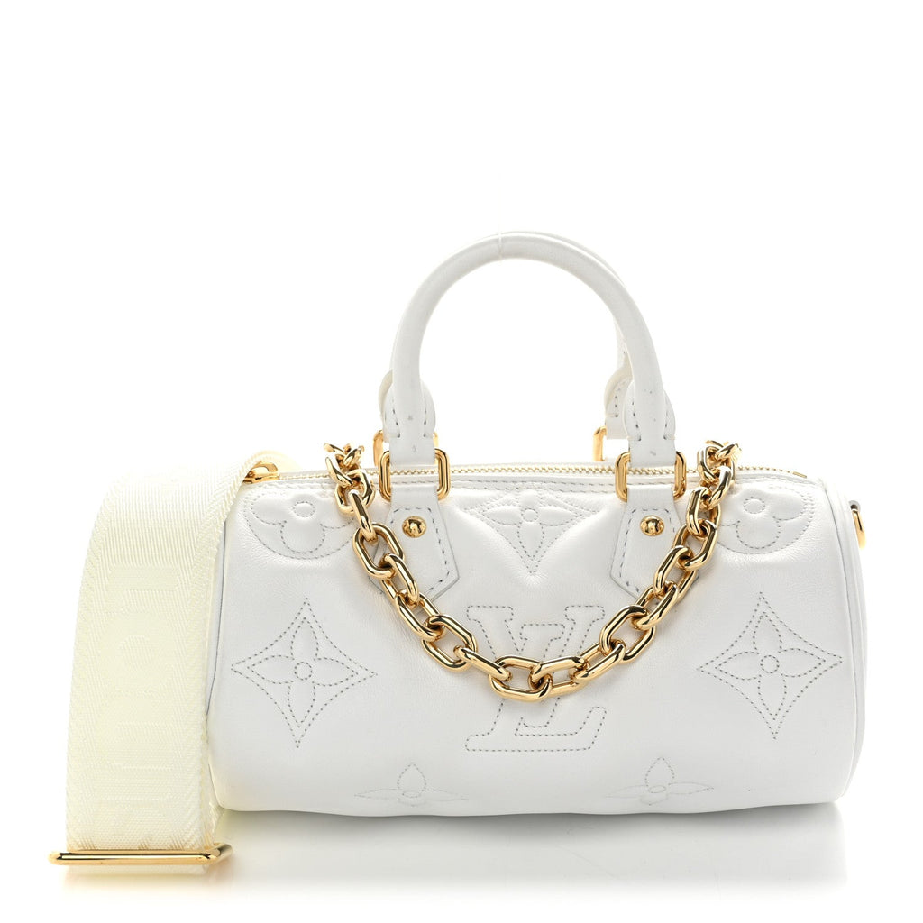Calfskin Bubblegram Papillon BB Snow White