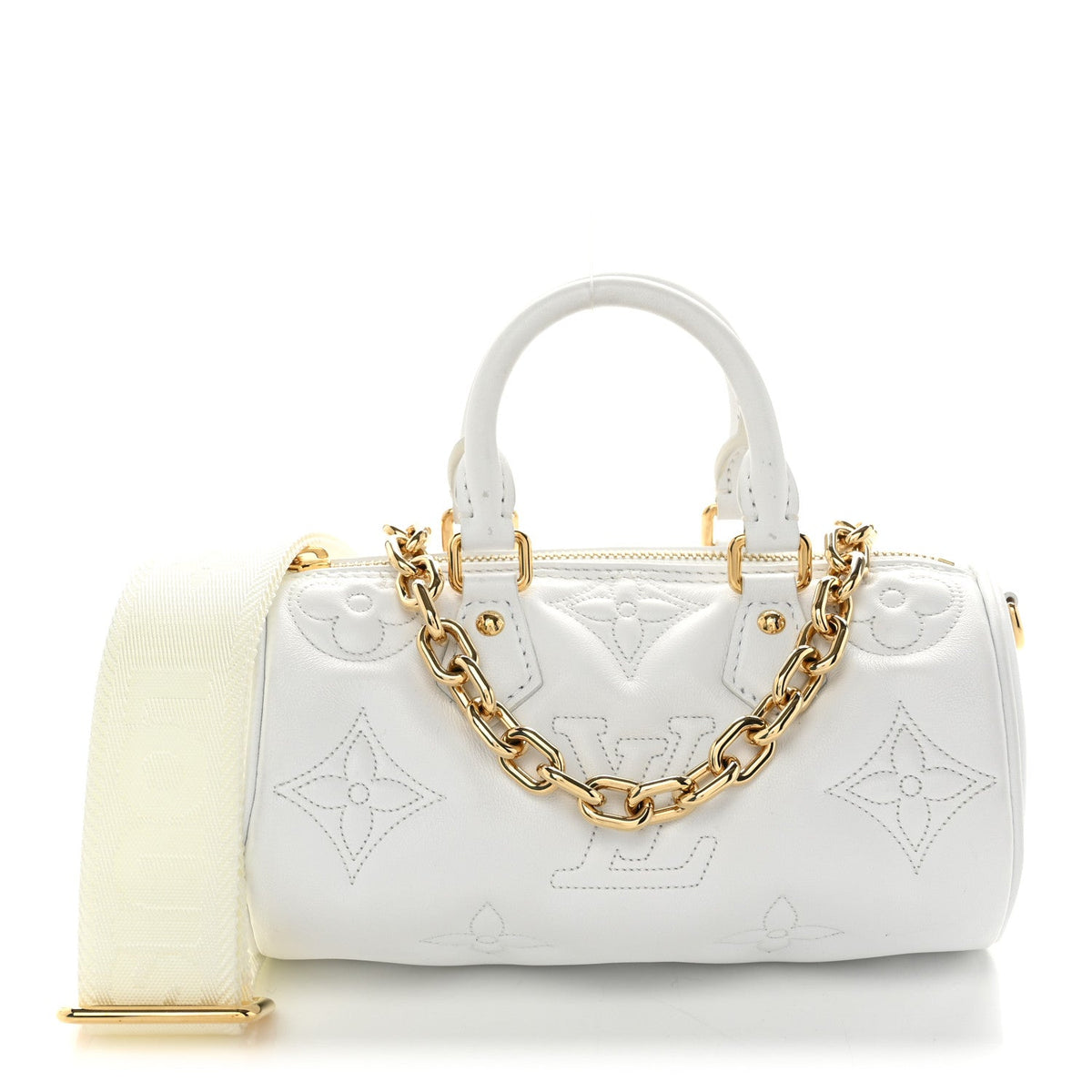 Calfskin Bubblegram Papillon BB Snow White