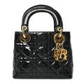 Patent Cannage Mini Lady Dior Black