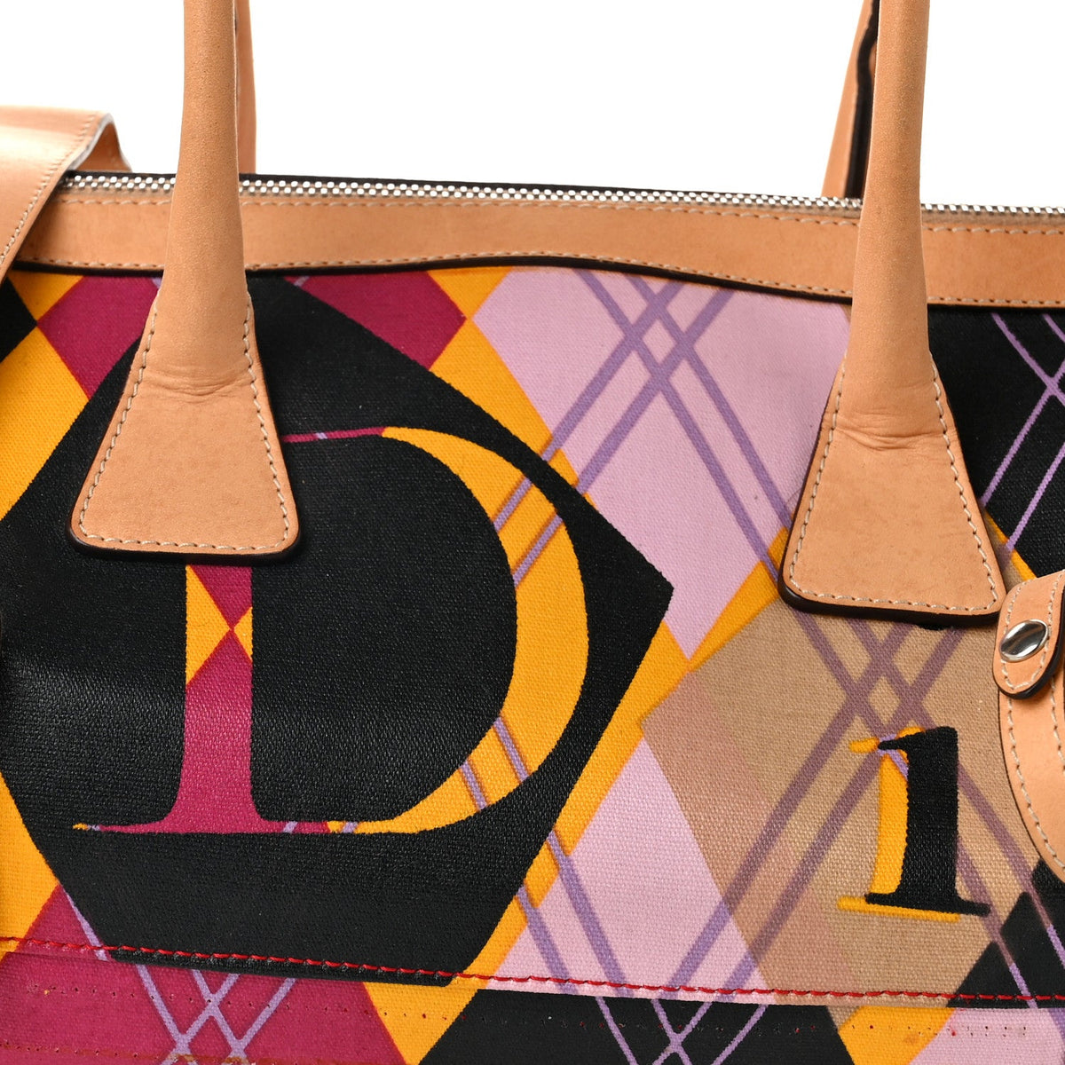 Coated Canvas Harlequin Boston Bag Multicolor
