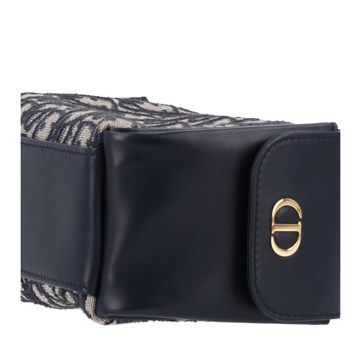 Oblique Jacquard Smooth Calfskin Mini D-Dream Blue