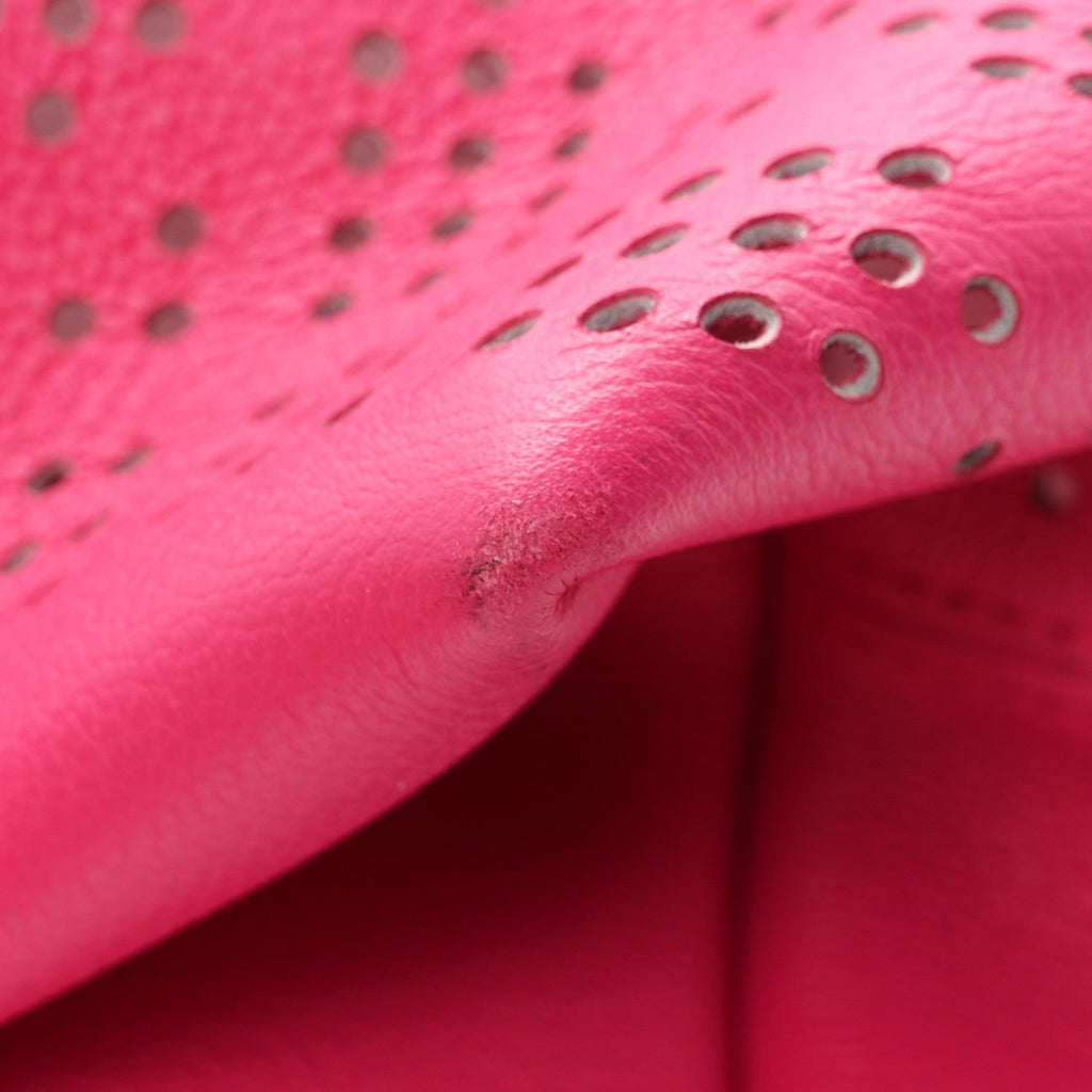 Calfskin Perforated Cannage Dioriva Tote Hot Pink