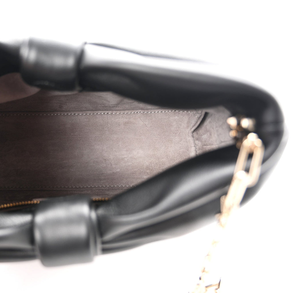 Lambskin Small Bow Bag Black