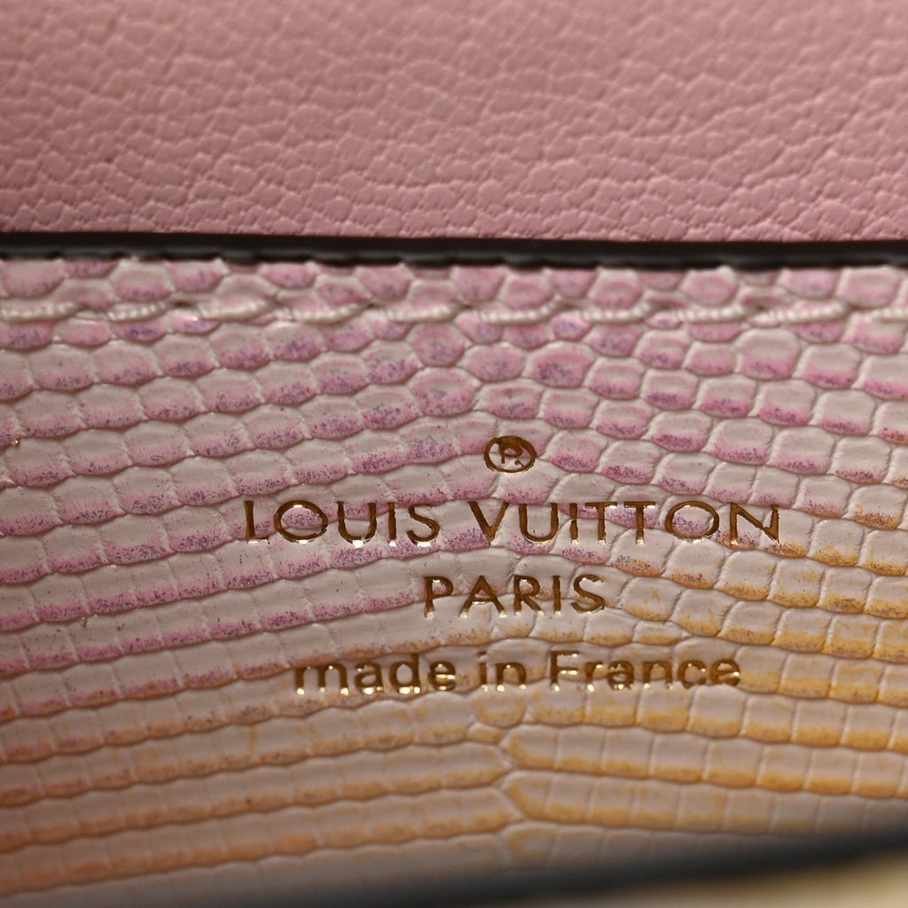 Iridescent Lizard Mini Twist Shoulder Bag Pastel Mirage