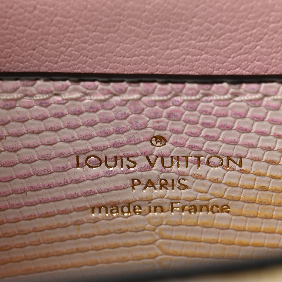 Iridescent Lizard Mini Twist Shoulder Bag Pastel Mirage