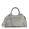 Grained Calfskin Neo Classic Silver Hardware S City Light Grey