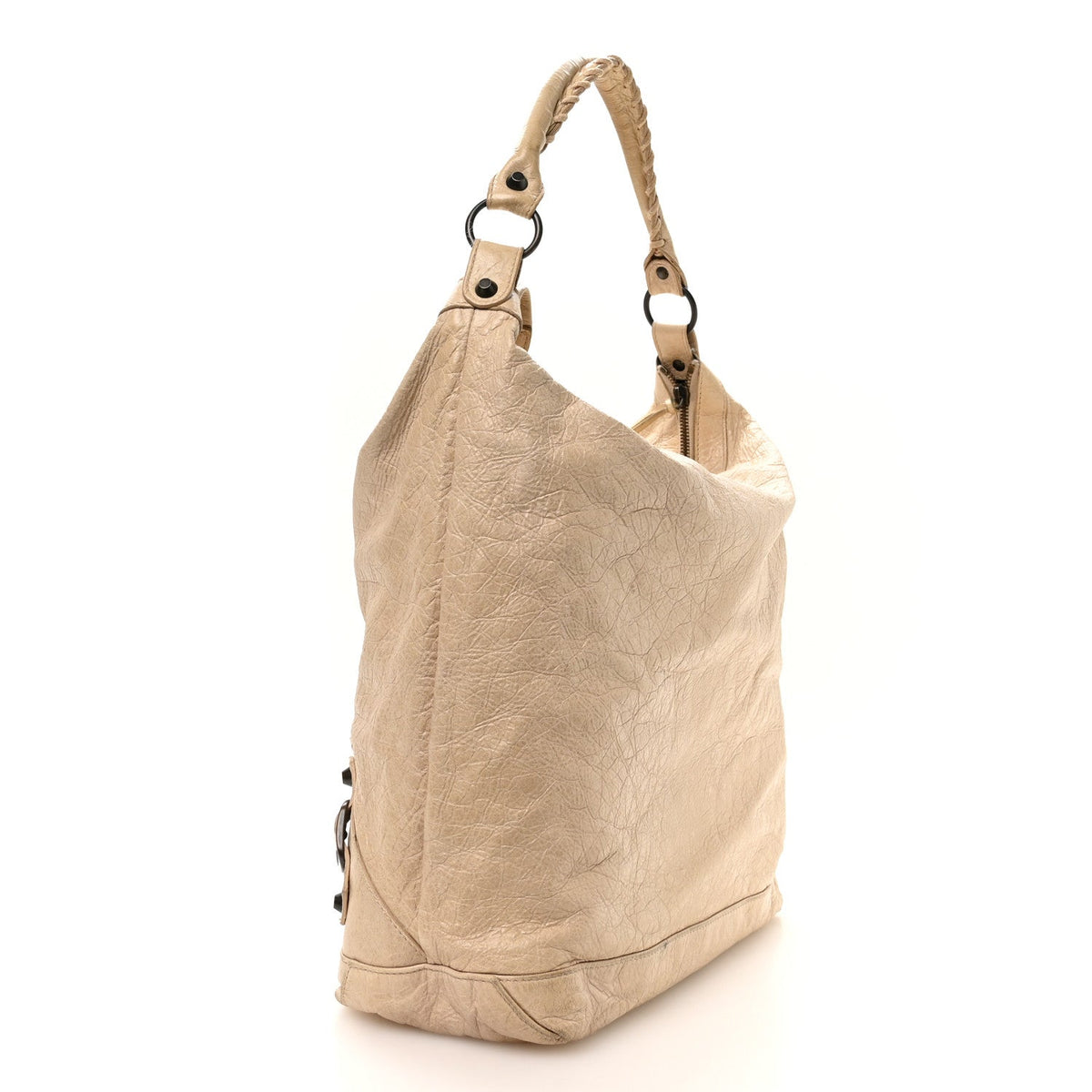 Agneau Classic Hardware Day Hobo Beige