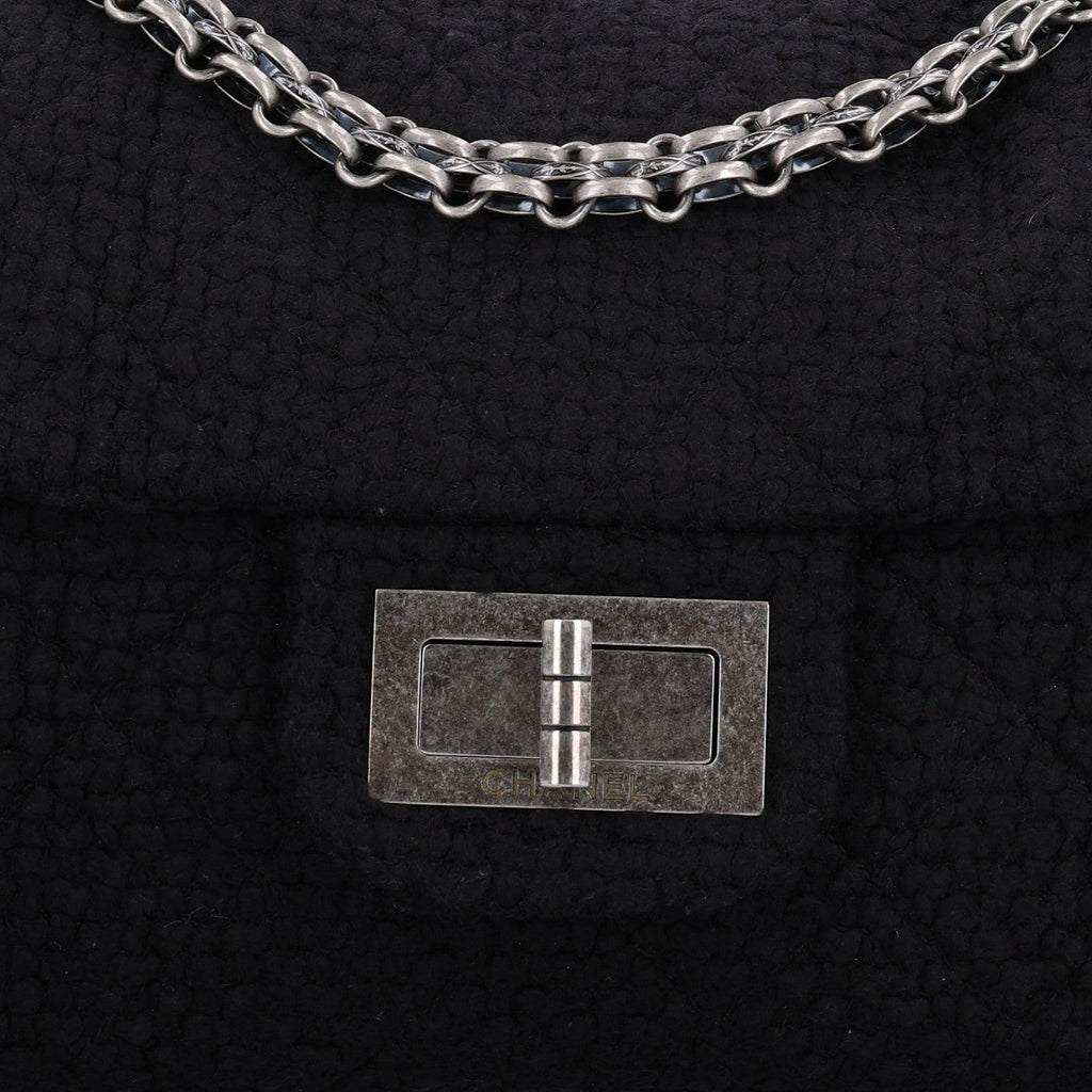 Wool Quilted XXL Reissue Flap Black