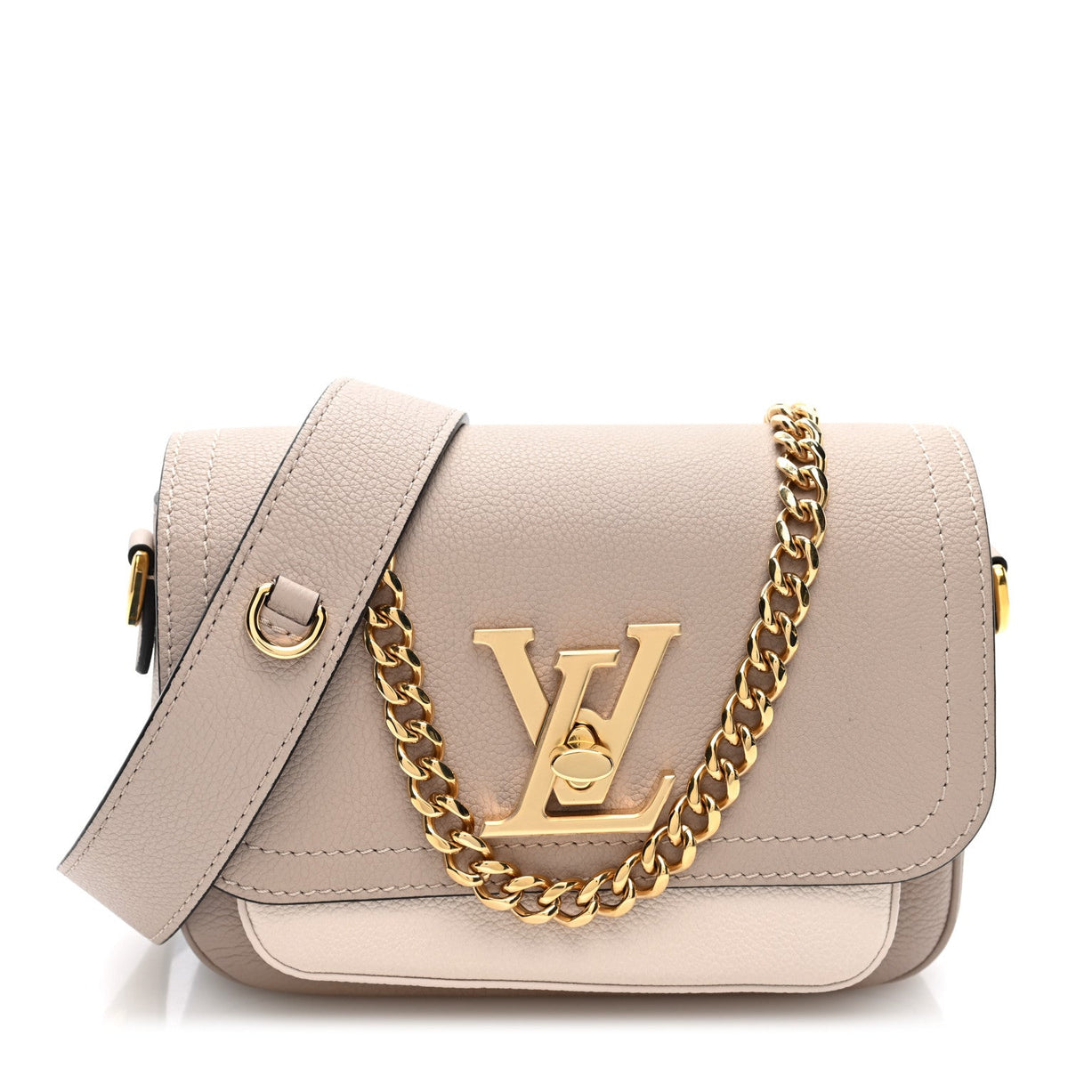 Grained Calfskin Lockme Tender Greige