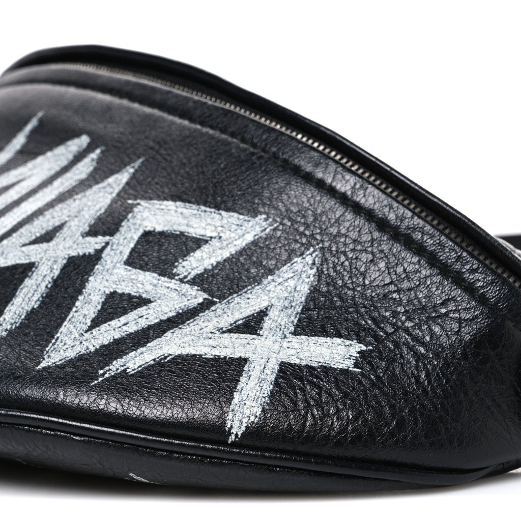Agneau Arena Graffiti All Over XS Souvenir Belt Bag Black White