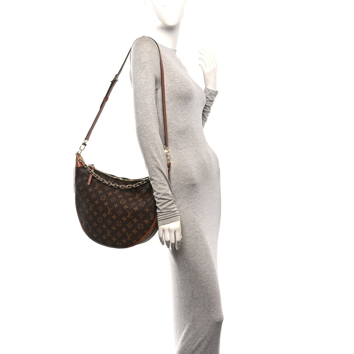 Reverse Monogram Loop Hobo