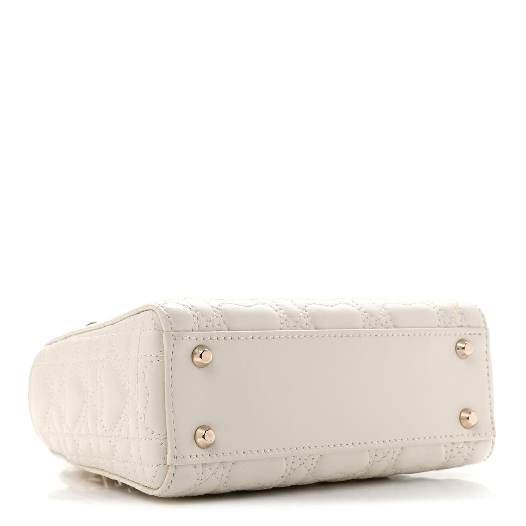 Calfskin Cannage Dioramour Mini Lady Dior White