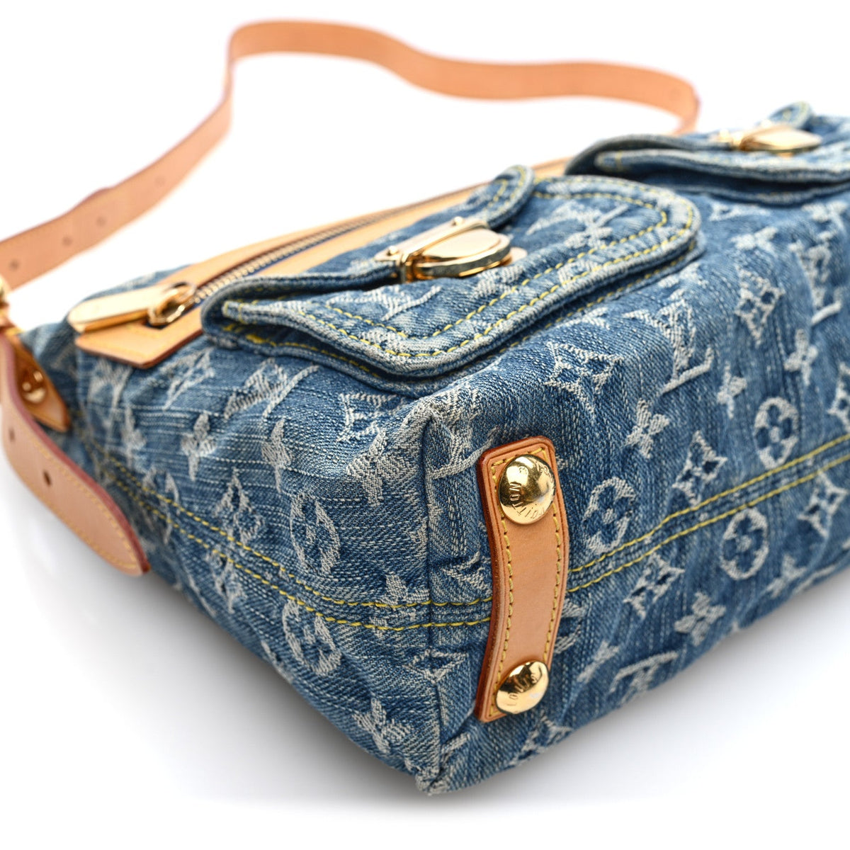 Monogram Denim Baggy PM Blue
