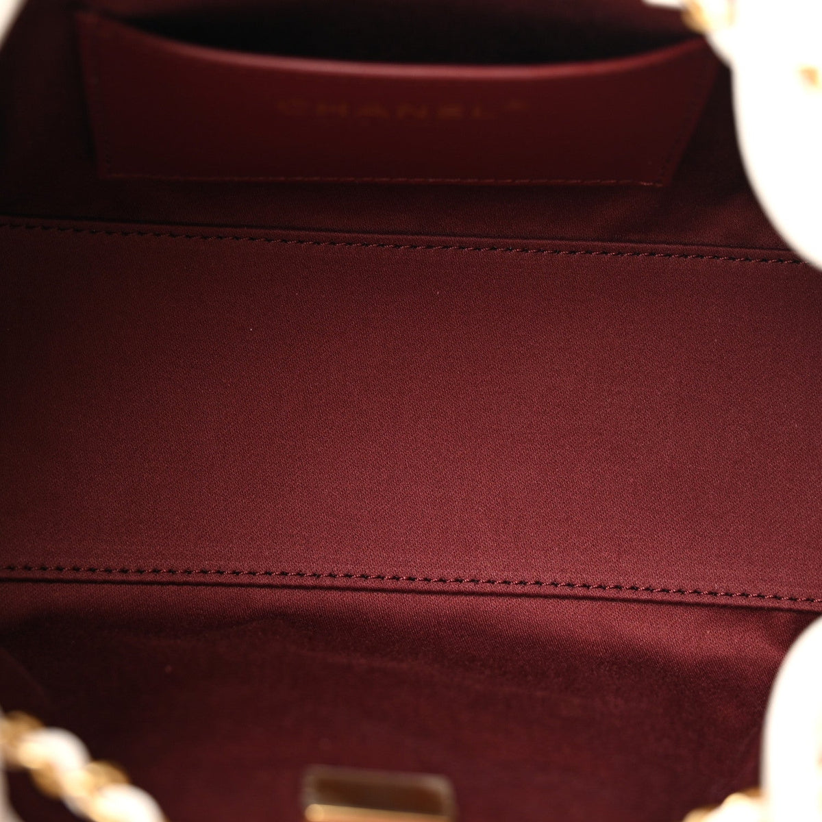 Caviar Quilted Mini Chanel 25 Handbag White
