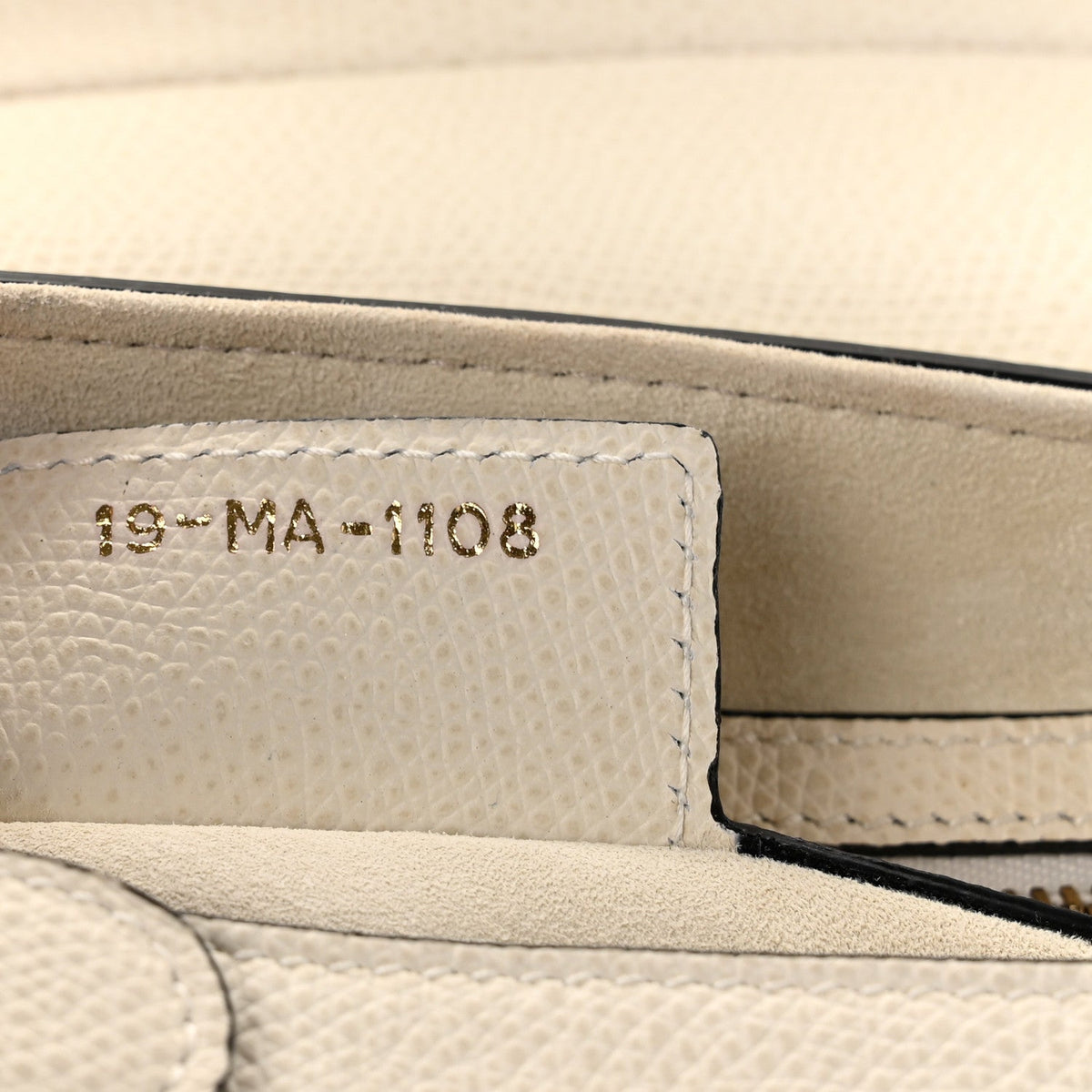 Grained Calfskin Saddle Bag White