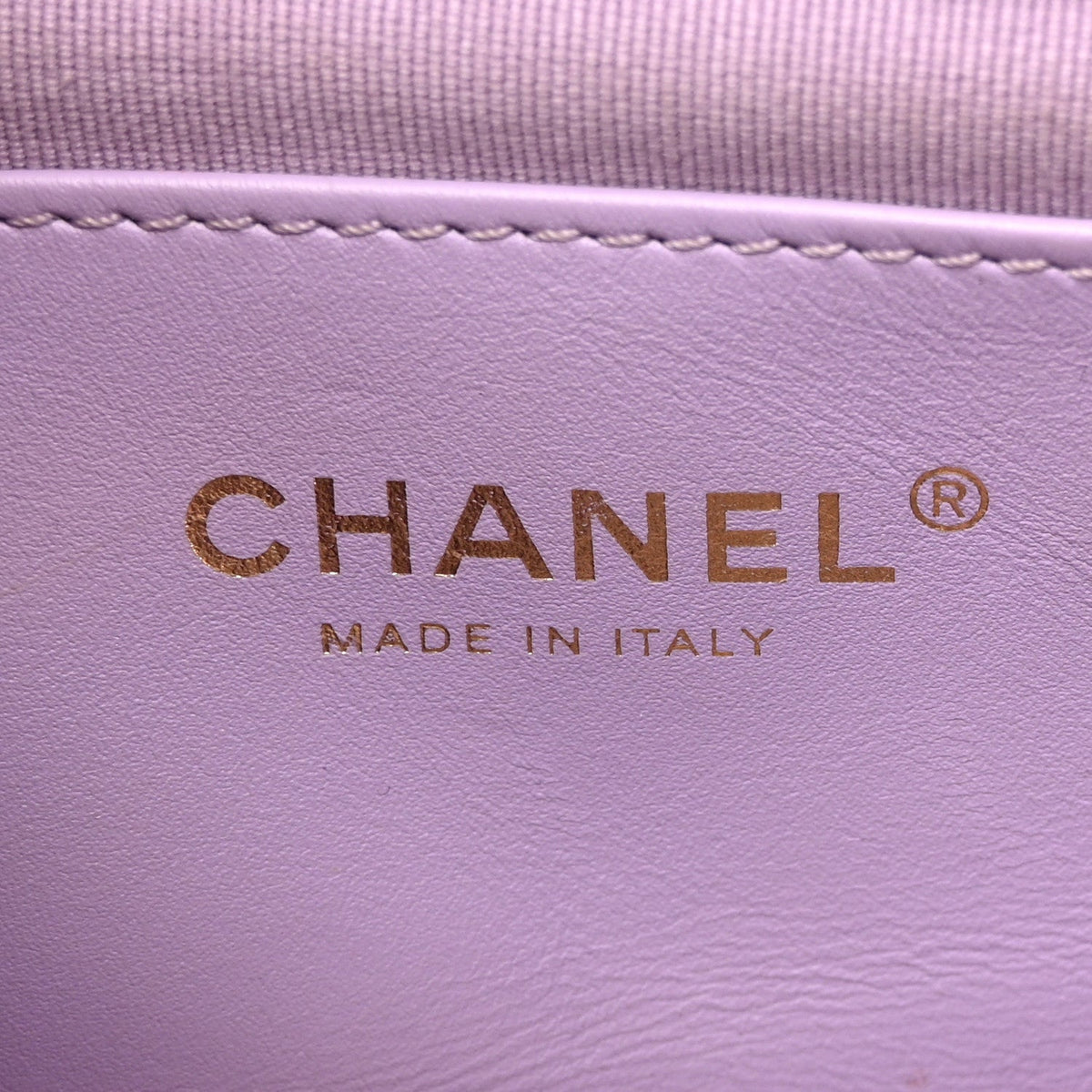 Caviar Quilted Funky Match Mini Flap Light Purple