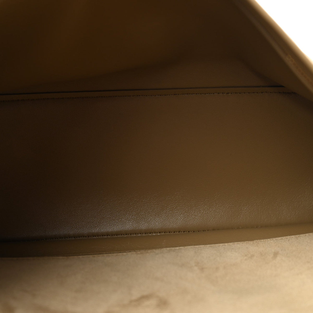 Suede Calfskin Small Souplissimo Maxi Flap Dark Beige