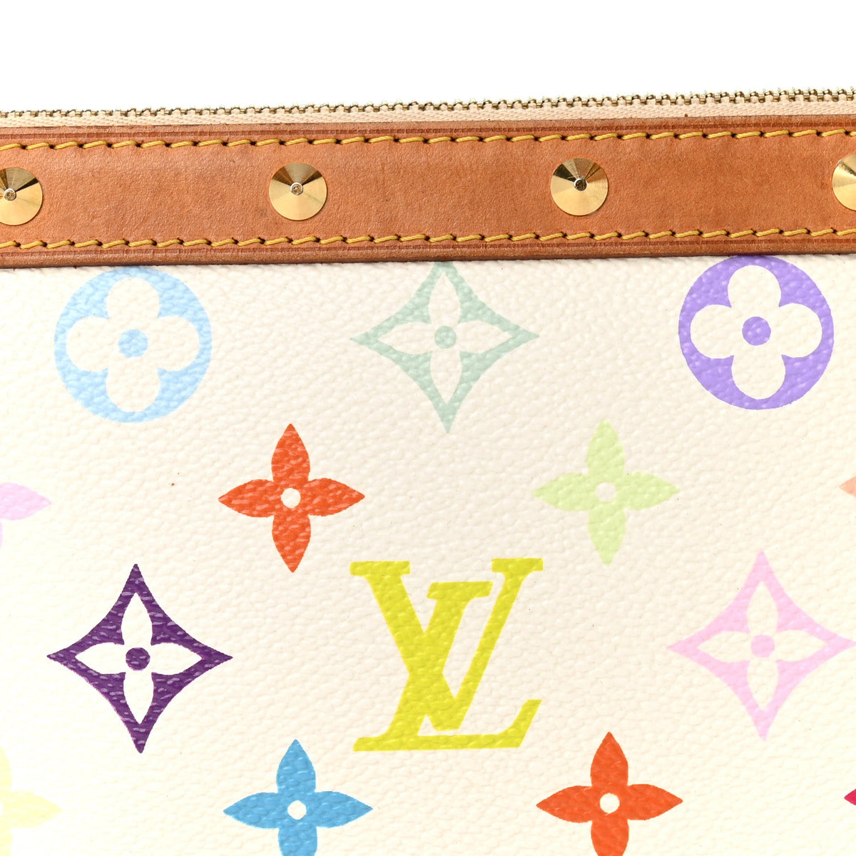 Monogram Multicolor Pochette Accessories White