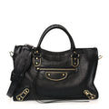 Chevre Gold Metallic Edge Hardware City Black