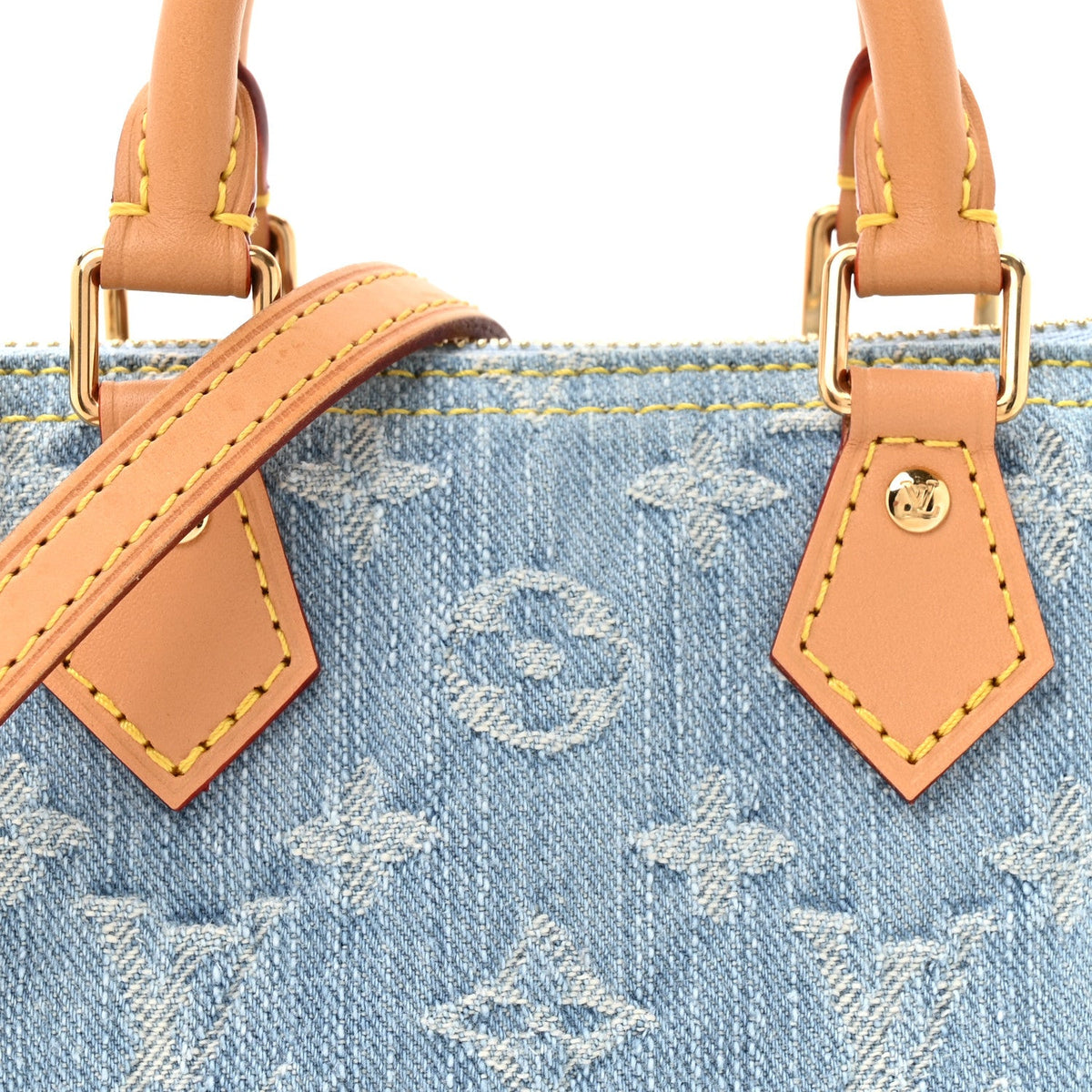 Monogram Denim Nano Speedy Sky Blue