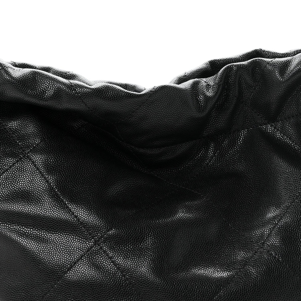 Shiny Caviar Quilted Monochrome Small Chanel 22  Black