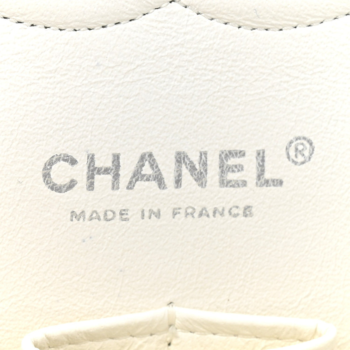 Caviar Quilted Medium Double Flap White