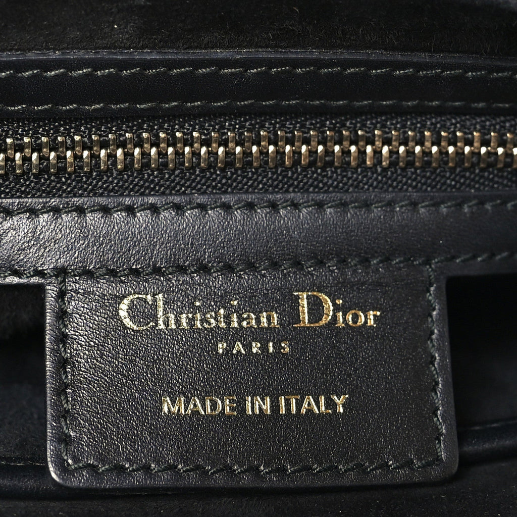 Calfskin Mini D Fence Saddle Bag Black