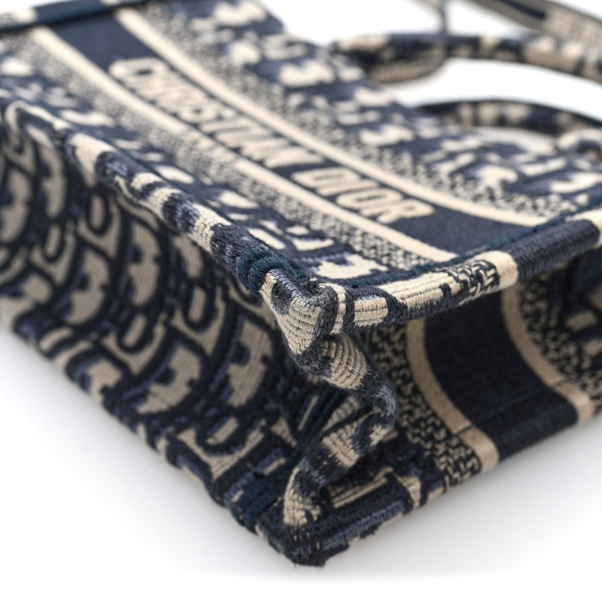 Oblique Mini Book Tote With Strap Blue Multicolor