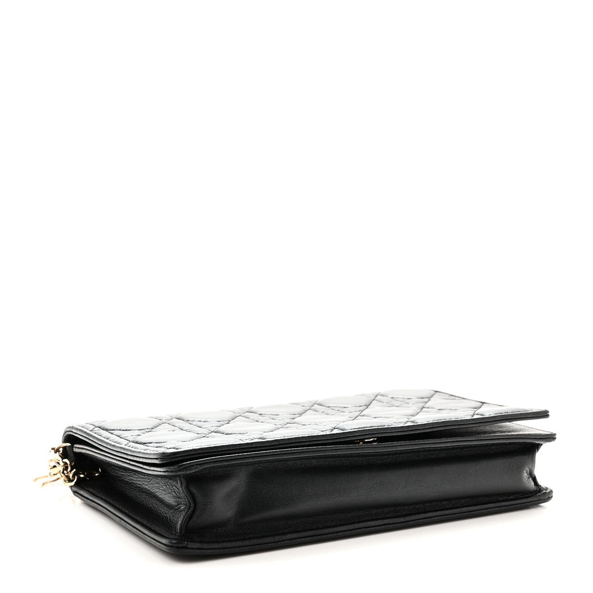 Lambskin Cannage Lady Dior Pouch Black