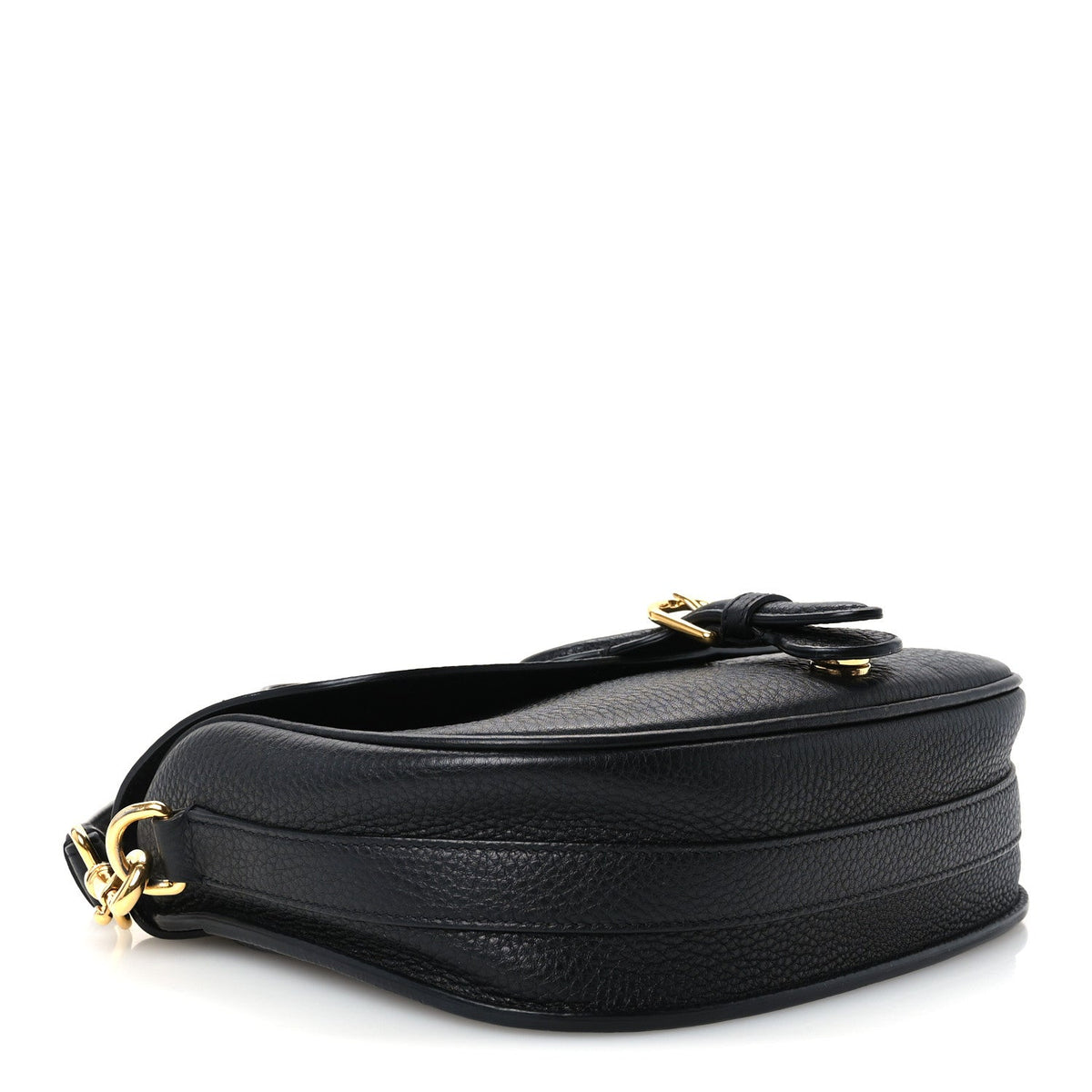 Grained Calfskin Medium Bobby Flap Black