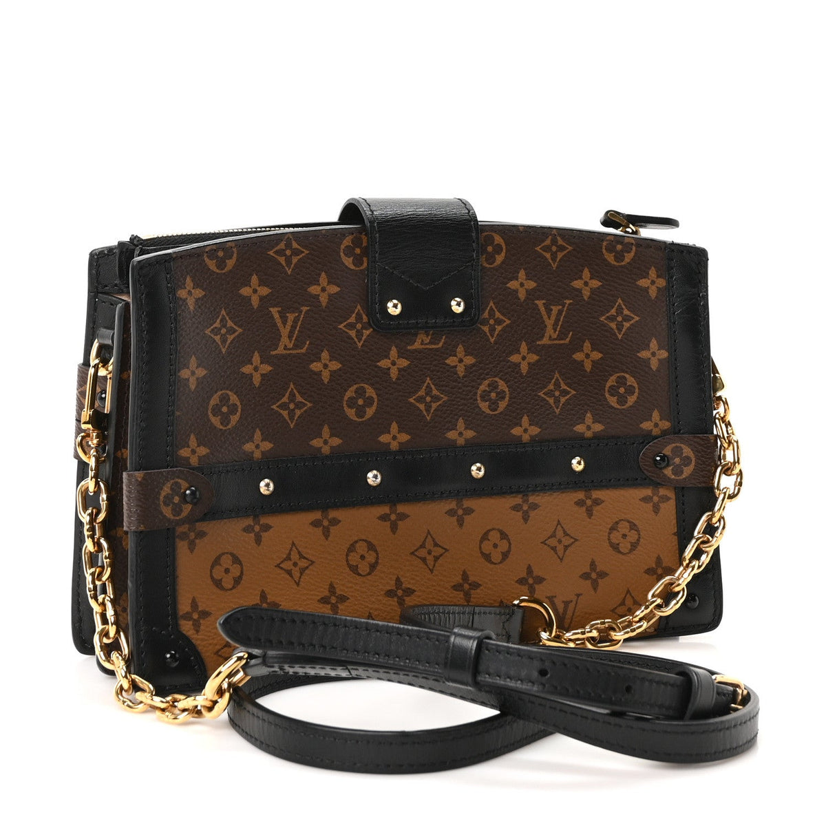 Reverse Monogram Trunk Clutch