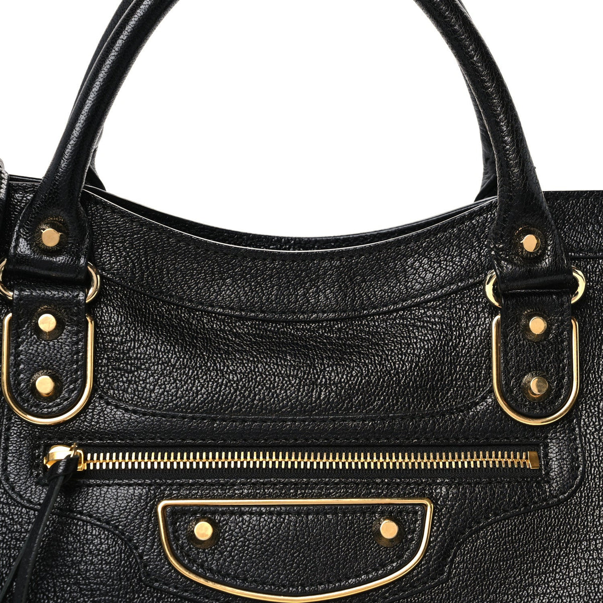 Chevre Gold Metallic Edge Hardware City Black